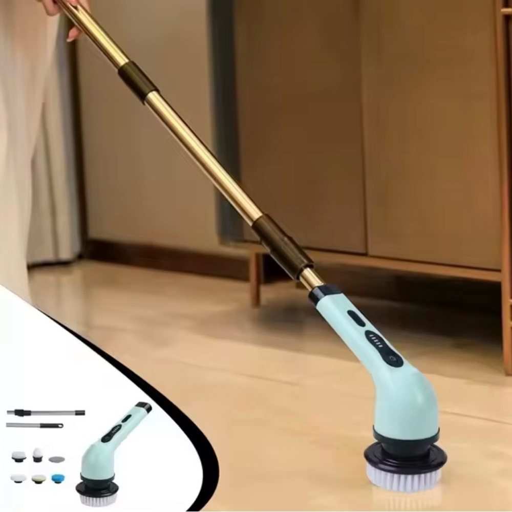 9 in 1 Electric Spin Scrubber with Extendable Handle